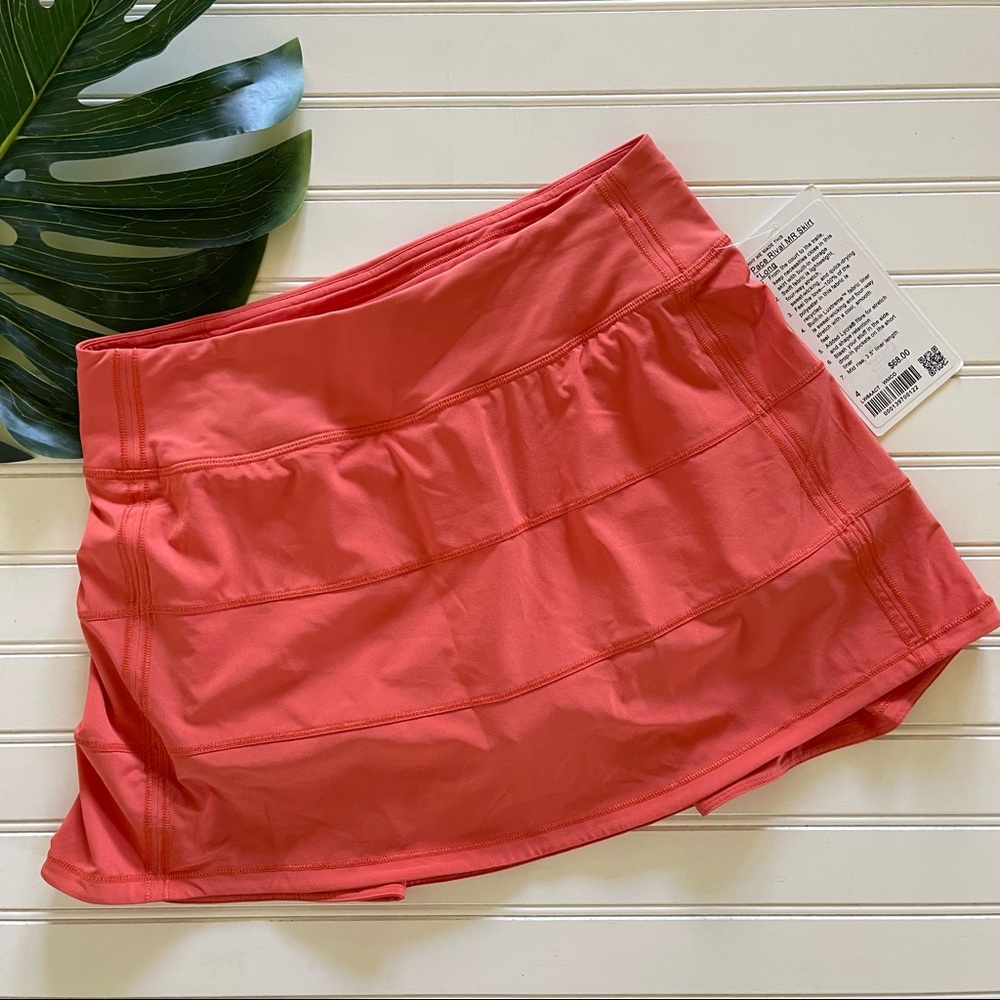 Lululemon Pace Rival Skirt 4 Long 15” Warm Coral